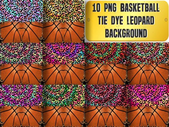 Basketball Tie Dye Leopard Background: Bold Design Asset