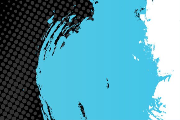 Dynamic Blue Black White Brush Background for Designers