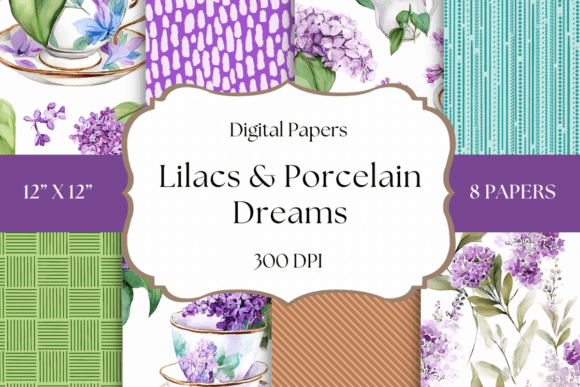 Lilacs & Porcelain Dreams: A Floral Fantasy for Your Crafts