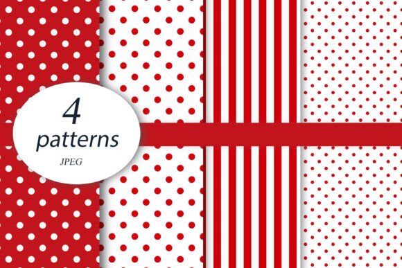 Red Polka Dot Geometric Patterns: A Playful Digital Asset