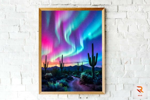 Stunning Desert Aurora Night Wall Art: A Guide to Digital Decor