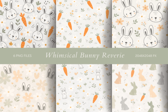 Whimsical Bunny Reverie: A Soft Spring-Inspired Design Collection